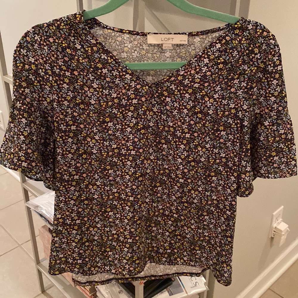 LOFT floral blouse